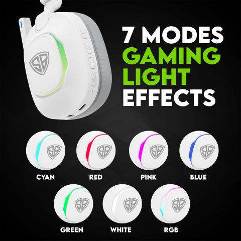 SpinBot HX300 Bluetooth Gaming Headset (White, On Ear) - Image 6