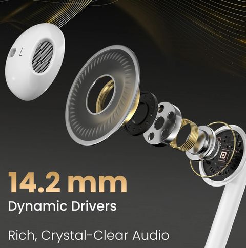 Portronics CONCH Theta C Wired Earphones (White) - Image 4