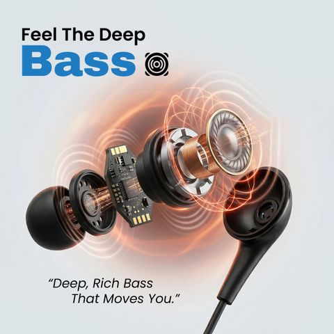EVM Type-C Earphones [New Launch] Hi-Res Audio, Mic | Noise Isolation | Android iOS Wired Headset (Black, In the Ear) - Image 6