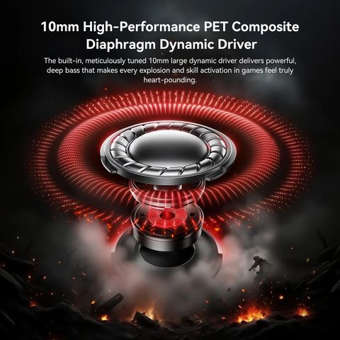 Kbear BANG-K 10mm Single DD TYPE-C In-Ear HiFi Gaming Earphones Wired Headset (Black, In the Ear) - Image 4