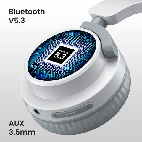 Portronics Muffs M2 Bluetooth Headphones, White - Image 6