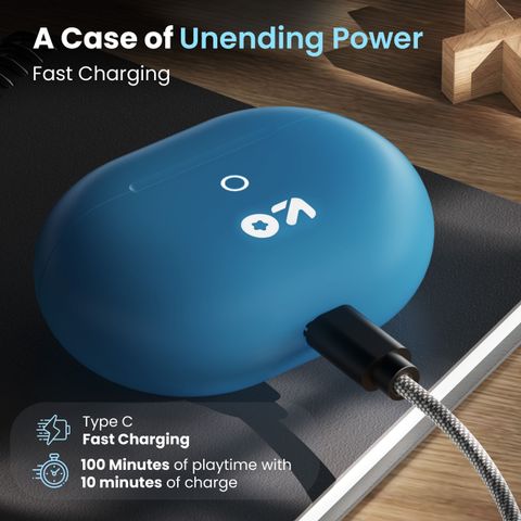 GOBOULT W40 True Wireless Earbuds, Denim Blue - Image 8