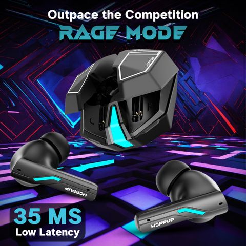 HOPPUP हà¥à¤ªà¤ª Xo6 Gaming Earbuds with 35MS Low Latency, RGB LED, 13MM DRIVERS & 50H PlayTime हà¥à¤¡à¤¸à¥à¤ à¤à¥à¤®à¤¿à¤à¤ हà¥à¤¡à¤«à¥à¤¨ (à¤à¥à¤² बà¥à¤²à¥à¤) - Image 8