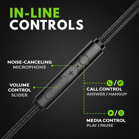 SpinBot BattleBudz W20 Wired Gaming Earphones with Boom Mic for Mobiles,PC,Xbox Wired Gaming Headset (Black, In the Ear) - Image 7