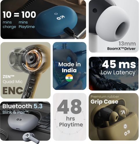 GOBOULT W40 True Wireless Earbuds, Denim Blue - Image 6
