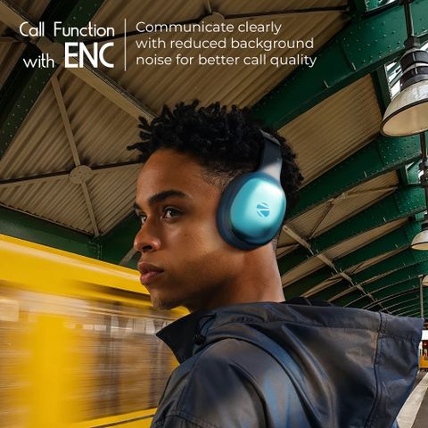 ZEBRONICS Zeb-Thunder Pro, True 60H Backup, BT v6.0, Gaming Mode, ENC,AUX,mSD,Dual Pairing Bluetooth Headset (Blue, On the Ear) - Image 8