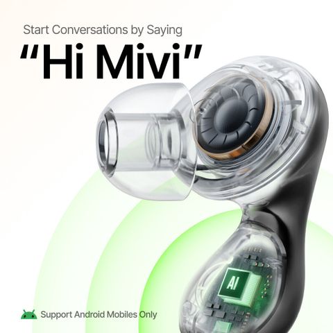 Mivi AI-Buds Bluetooth Headset, Black, In-Ear - Image 5