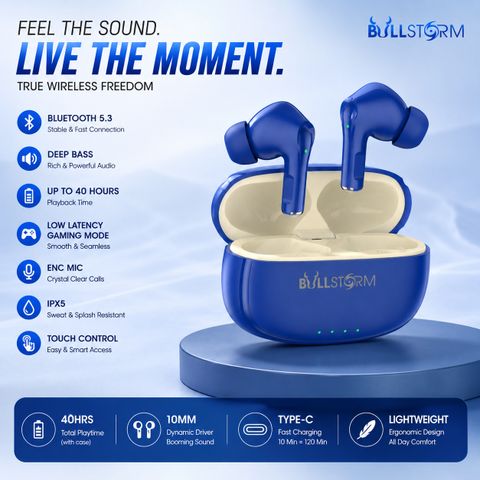 BULLSTORM BS Ultrapood Bluetooth Headset (Magicstick Blue, True - Image 6