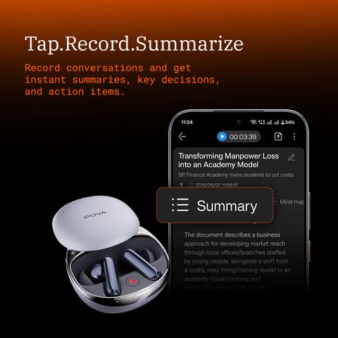 POVA AI Buds Pro True Wireless Earbuds, Starry Grey - Image 7
