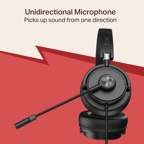 boAt BassHeads 900 C Pro USB Type-C Wired Headphones, Unidirectional Retractable Mic Wired Headset (Black, On the Ear) - Image 6