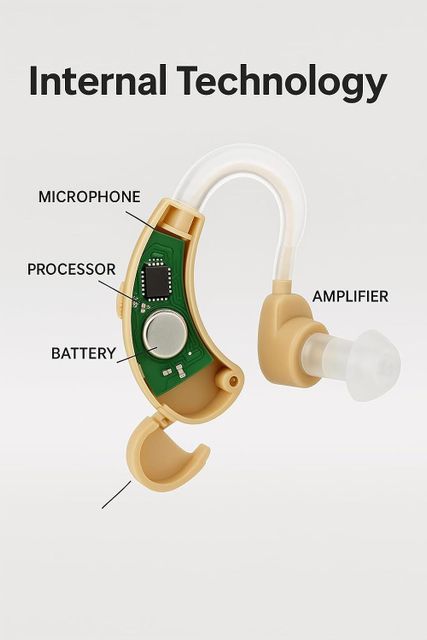 VshFactory BTE Hearing Aid Machine for Old Age (Brown) - Image 8