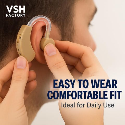 VshFactory BTE Hearing Aid Machine for Old Age (Brown) - Image 6