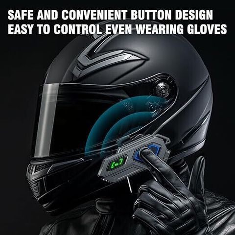 Edyell C8 Pro MotoComm + BTv5.4 Intercom & HiFi Stereo Compatible for All Helmets Helmet bluetooth device with Microphone, Hands Free Calling, Voice Assist, Collision Warnings (600 m 40 hr) - Image 8