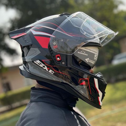 Steelbird Air SBH-61 ISS SXE RACE-X Full Face Helmet (Black/Red, - Image 6