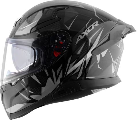 Axor Apex Hunter Motorbike Helmet (Black Grey) - Image 5