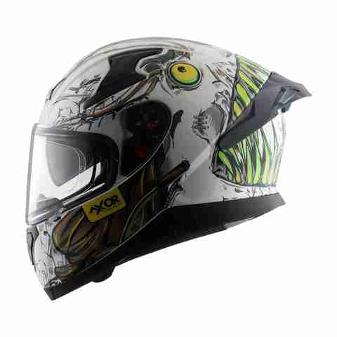 Axor Apex Seadevil Motorbike Helmet (White Gold) - Image 3