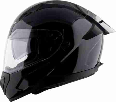 VEGA Rapid DV with Spoiler and Extra Smoke Visor Motorbike Helmet (Black) - Image 3