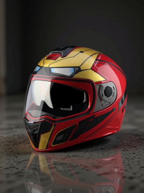 bike helmet ironman Iron Hero MK5 Black Motorized Cosplay Helmet, Voice, Touch & Remote Control tech armor VEGA Ryker Marvel Iron Man