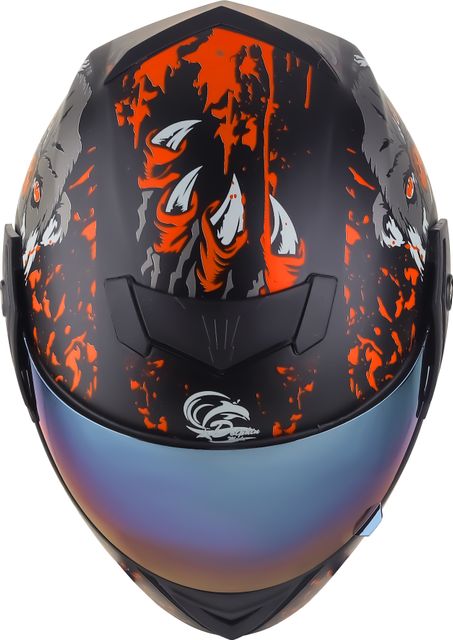 Dalphin Moda Jazz Graphic Wolf Sticker ISI Approved Motorbike Helmet - Image 6