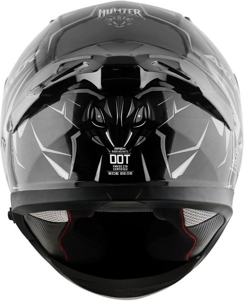 Axor Apex Hunter Motorbike Helmet (Black Grey) - Image 6