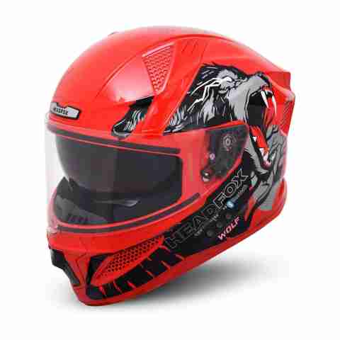 HEADFOX N2F Wolf AI Smart Bluetooth Helmet (Glossy Red) - Image 4