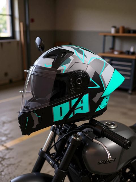 Steelbird Air SBA-20 ISS 09 Matt Black Jazz Blue Helmet (Medium) - Image 6