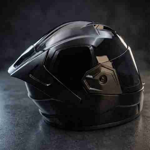 Agx Raven with Unbreakable Visor with Spoiler ABS Material Unisex Motorbike Helmet (Black) - Image 3