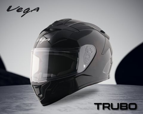 VEGA VF-10 Turbo Solid Motorbike Helmet (Black) - Image 6