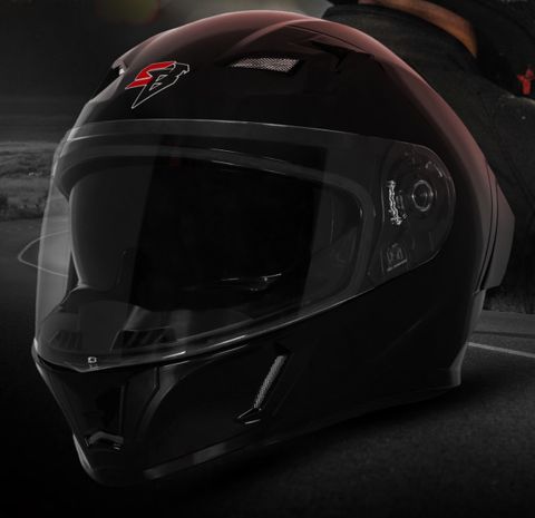 Steelbird Air SBA-11 ISS LT Glossy Black With Red Reflector Led Light Motorsports Helmet (Black) - Image 8