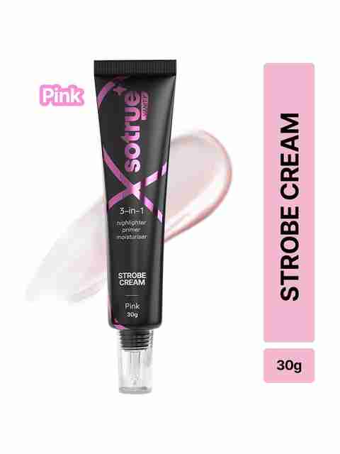 Sotrue Strobe Cream - 30gm | Instant Illumination | Primer + Moisturizer + Highlighter (30 g, Pink) - Image 5