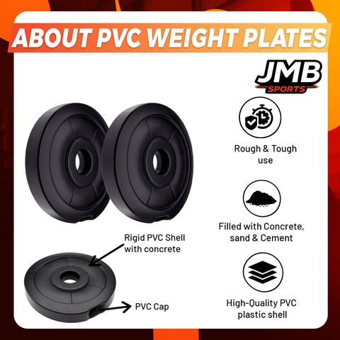 JMB 40 kg 5ft straight rod+3ft curl rod, dumbbell rod,PVC plates,gym belt+accessories Home Gym Combo - Image 5