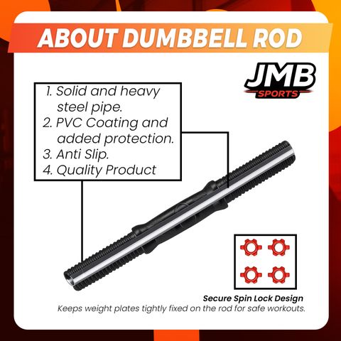 JMB 40 kg 5ft straight rod+3ft curl rod, dumbbell rod,PVC plates,gym belt+accessories Home Gym Combo - Image 6
