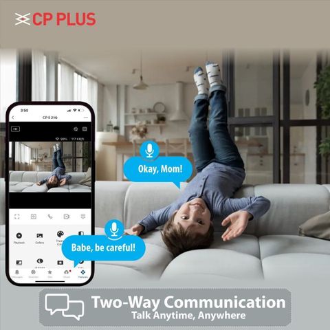 CP PLUS CP-E21Q 2MP Smart Wi-Fi 360 CCTV Camera with Night Vision & 2-Way Audio Security Camera (256 GB, 1 Channel) - Image 8