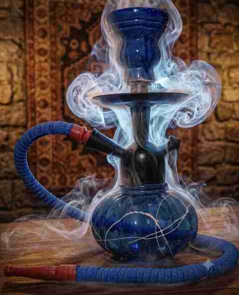 Trisha Blue Big Hookah 10 inch Glass Hookah - Image 2