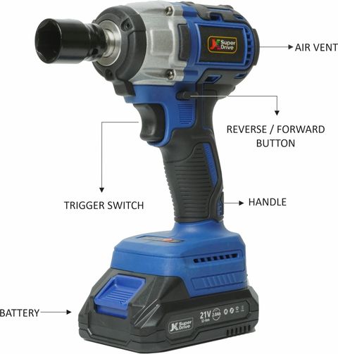 JK Super Drive 21V Cordless Impact Wrench Kit 2.0Ah - Image 8