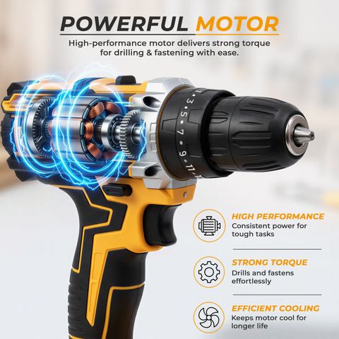 Plantex 4-in-1 Cordless Power Tool Kit 21V Brushless - Image 6