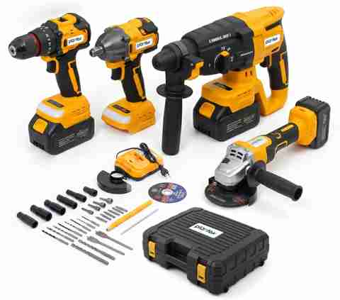 Plantex 4-in-1 Cordless Power Tool Kit 21V Brushless - Image 5