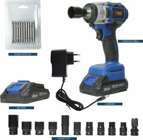JK Super Drive 21V Cordless Impact Wrench Kit 2.0Ah - Image 6