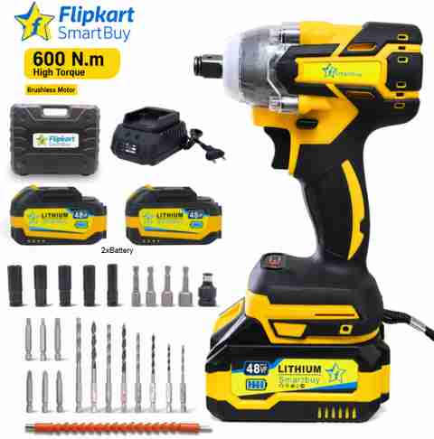 Flipkart SmartBuy Cordless Impact Wrench | Auto Hammer Wrench Machine for Car and Industrial Use Cordless Impact Wrench (1/2 inch) - Image 5