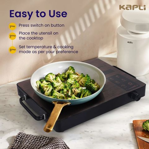 KAPLI 2500 W Radiant Cooktop Touch Panel (Brown, Premium Brown Beauty Infrared Induction Cooktop, Use with All Utensils) - Image 6