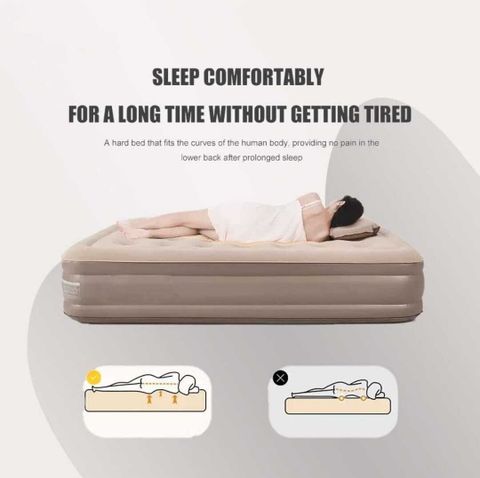 WTE TPU Inflatable Sofa Cum Bed Cream White - Image 5
