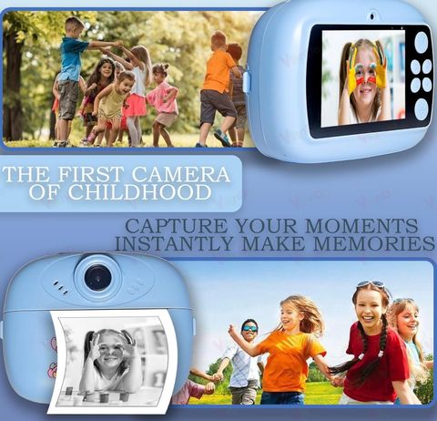 Zuigo DIY instant photo printer cemera Instant Photo Printer Camera for Kids, Boys & Girls BLUE colour - Instant Camera (Blue) - Image 6