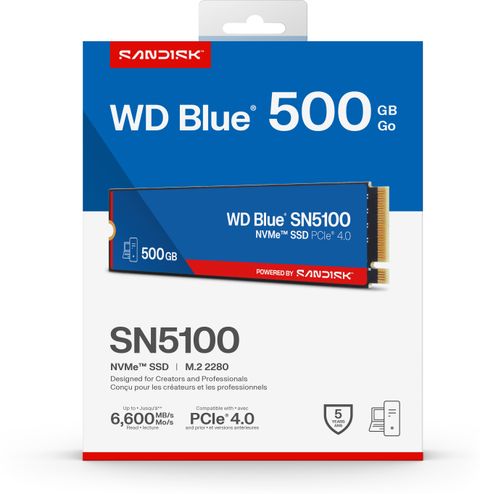 た*ぶ様 WDBlue SN5100 500GB SanDisk WD SN5100 500 GB Desktop, Laptop Blue PCIe NVMe Internal