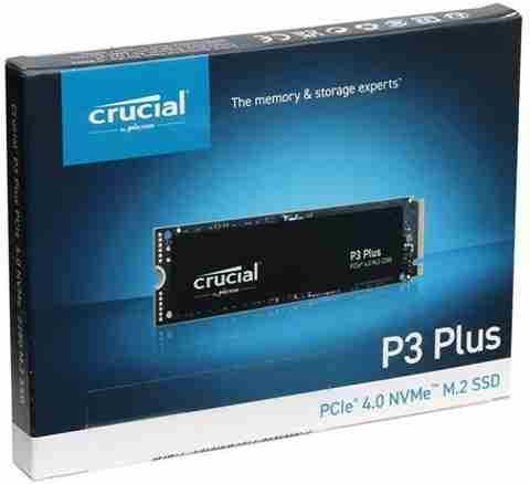 Crucial P3 500 GB All in One PC's Black PCIe NVMe Internal Solid