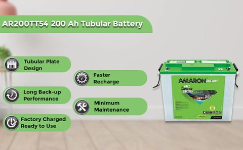 AMARON 200Ah Tubular Inverter Battery AR200AH54 - Image 6