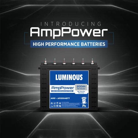 LUMINOUS 48 Months Warranty Tubular Inverter Battery (200 Ah, AMP - AP20048TT) - Image 4