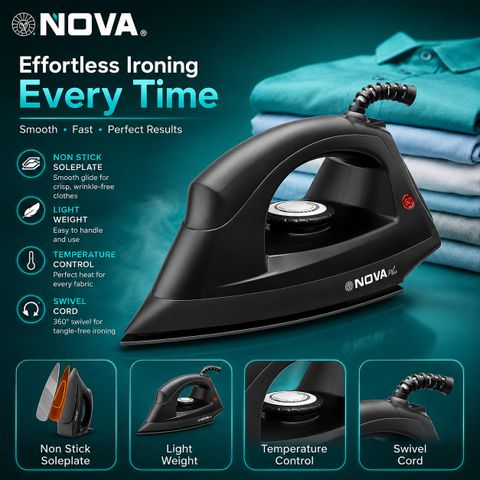 Nova Plus Amaze NI 46 1200W Dry Iron (Black) - Image 7