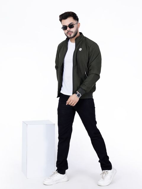 Dollar Men Solid Bomber Jacket - Image 3