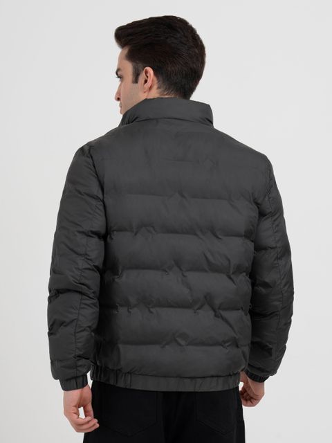 RED TAPE Men Solid Padded Jacket Red - Image 7