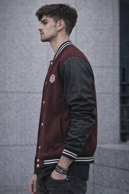 kamvin Men & Women Striped, Colorblock Varsity Jacket - Image 4